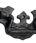 Phicol Antique Cast Iron Cabinet Ring Drop Pulls Pack Of 2 Matte Black for vintage doors and furniture, front view