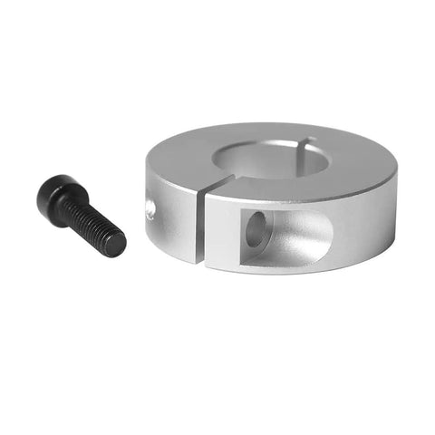 4 Pack Aluminum Shaft Collar Clamp Kit For 10mm Bore Shafts, 30mm Outside Diameter, 10mm Thick, M4 Set Screws shown on white background