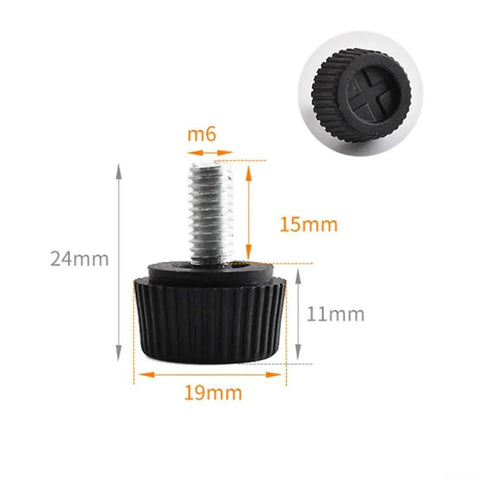 Heavy Duty Screw On Furniture Leveling Foot With M6 Thread And Plastic Base For Tables Chairs Desks Racks Metal Adjustable Glide 20
