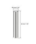 Dowel pin, 4 mm diameter by 30 mm length, 304 stainless steel for wood shelves.