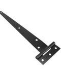 Single hinge from Six Piece T Shaped Rust Proof Iron Door Hinges In Black Finish 10 Inch Heavy Duty Yet Quiet For Wooden Doors And Background Walls Galvanized Rust Resistant Easy Install With Six Fixing Holes