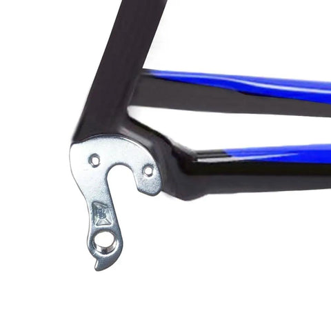 Universal Rear Derailleur Hanger 250 Replacement for Fuji Corratec Haibike Kona Orange Salcano Wilier, installed view on bike frame.
