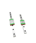 Mgn12 Linear Guide Rail Slide 550mm Metal Motion Slider For Automation And Diy Cnc Builds with green and red carriages.