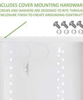 Mounting hardware for 14 Inch In Wall Cable Management Media Box With 20 Gauge Steel Enclosure showing screws and washers