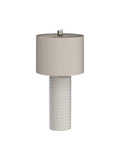 Modern 24.5 Inch Ceramic Table Lamp Set Of 2 With White Shades Farmhouse End Table Lamps For Living Room Bedroom Dorm Office