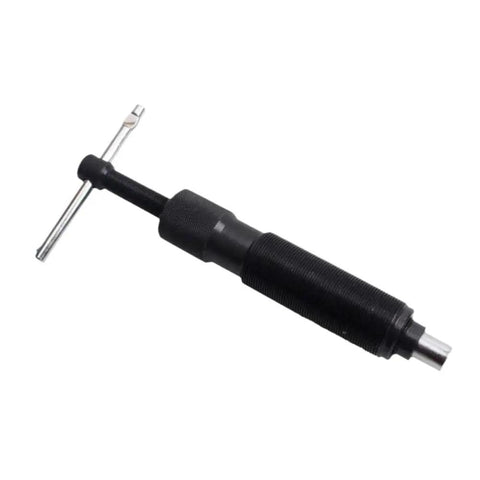 Real Badass 10 Ton Hydraulic Ram Rod Replacement Hub Puller with a sturdy black handle and metal tip for heavy shop work.