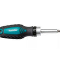 Ratcheting Screwdriver With Dual Action Clockwise And Counterclockwise, Rubberized Grip, Lanyard Hole, Includes PH2 Insert Bit For Fast, Handy DIY And Pro Repairs
