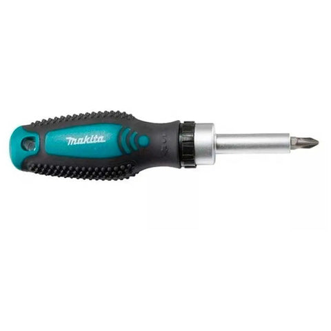 Ratcheting Screwdriver With Dual Action Clockwise And Counterclockwise, Rubberized Grip, Lanyard Hole, Includes PH2 Insert Bit For Fast, Handy DIY And Pro Repairs
