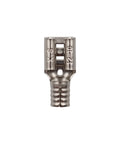 Female 1/4-inch quick-disconnect terminal, high-temperature, for 12-10 AWG wires, metal crimp contact