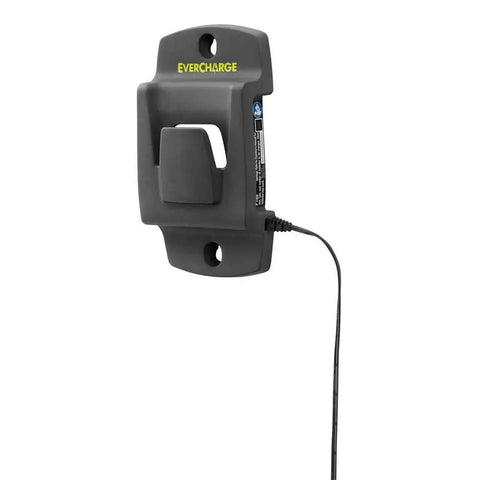 Wall mount charger for 18V ONE Plus EverCharge LED Area Light With 1.3 Ah Battery And Wall Mount Charger, Cordless Work Light for power outages.