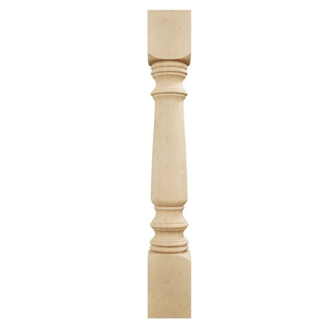 Legacy Tapered Cabinet Column 5 W X 5 D X 35.5 In Height Unfinished Maple For Cabinets Islands And Mantels Top Block 6 Inch Bottom Block 7 Inch Ready To Stain Or Paint DIY Friendly