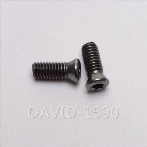 Two Premium Grade 12.9 Torx Head Machine Screws For CNC Lathe Tool Holders, high tensile fasteners for secure clamping.