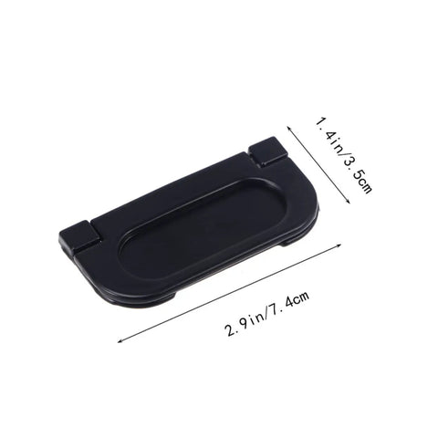 Black Aluminum Flush Pull Ring Handles For Drawers And Cabinets Hidden Door Latch with size dimensions