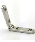 Pro-Grade Zinc Alloy Jewelry Box Hinge Set For Wooden Boxes With 95 Degree Opening 30x30x6mm hinge at 95° angle