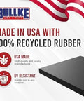 Heavy Duty Rubber RV Jack Flex Pads 12 Inch 4 Pack Grippy Non Slip Shock Absorbing Stabilizer Mats For Camper And Trailer Prevent Sinking And Sliding On Uneven Ground made with 100% recycled rubber, USA made and UV resistant.