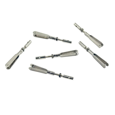 Six Piece RC Airplane U Clip Clamp Metal Clevis With Pull Rod Connector Coupler Pushrod Connect Shaft For RC Plane Helicopter Fixed Wing DIY Model Aircraft Connection Accessories M2 Size Style 1