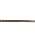 Brown strap from Pro Grade Tree Climber Set With Pole Climbers Leg Irons Gaffs Pads Straps Gaff Spikes And Stirrups For Safe Comfortable Arborist Work Cushioned Leather Pads And Neoprene Straps For Long Lasting Wear
