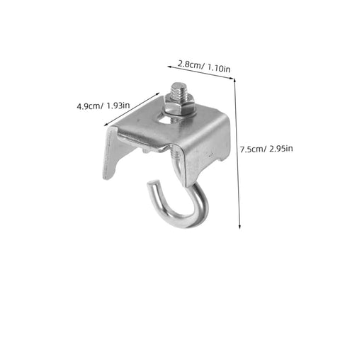 Killer Grip Six Piece Heavy Duty Girder Clamp Hooks For Beam Storage Versatile Shelving Brackets For Warehouse Organization Beefy Steel Hardware Built Like A Tank
