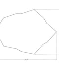 Diagram of Arabelle Paver Stone Maker DIY Stepping Stones Kit Reusable Concrete Walkway Molds For Garden Pathways showing dimensions.