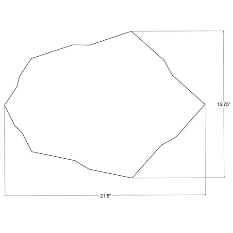 Diagram of Arabelle Paver Stone Maker DIY Stepping Stones Kit Reusable Concrete Walkway Molds For Garden Pathways showing dimensions.