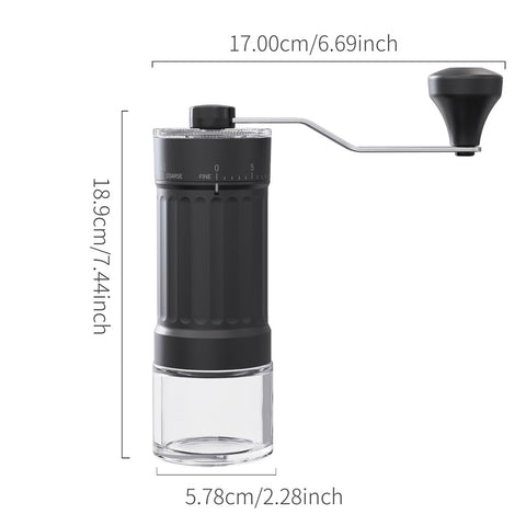 Portable Coffee Grinder With 40 External Grind Settings Ceramic Conical Burrs 25g Capacity Double Bearing For Espresso French Press And Pour Over External Adjustment For Precise Coarseness Pro Grade Barista Ready