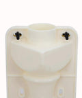 Close-up of 60cm Plastic Balustrade Mold Roman Column Concrete Mold Kit, white PVC material with fastening clips visible.