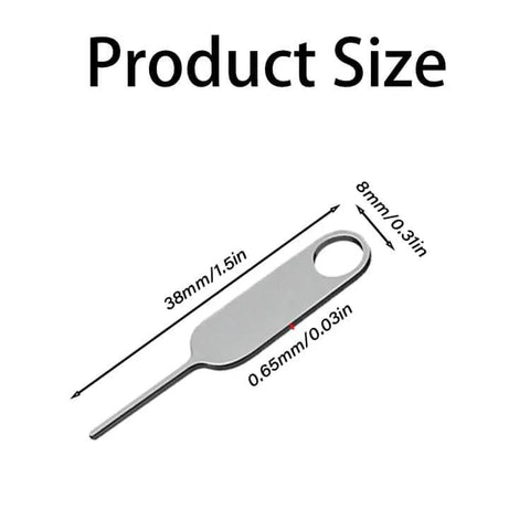 Dimensions of tool from 4-Piece Doorbell Key Tool Kit For Easy Battery Swaps And Mount Removal, includes screwdriver and opening pin.