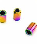 Heavy Duty Hub Lock Bolt Screw Nut M12x1.25 Wheel Lug Nuts Kit Alloy Iridium 20 Pcs For Rock Hard Driving And Smooth Rides, rainbow finish
