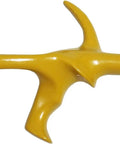 Insulated Pistol Grip Replacement For Foil And Epee With Anatomical Left Hand Design, Visconti Style Aluminum Grip in yellow