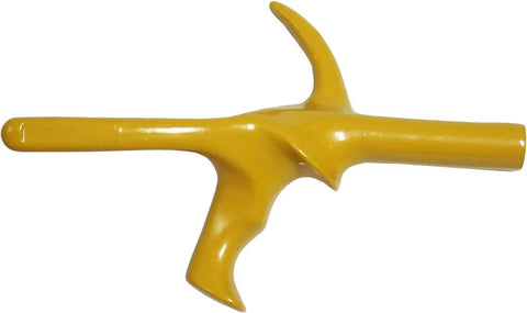 Insulated Pistol Grip Replacement For Foil And Epee With Anatomical Left Hand Design, Visconti Style Aluminum Grip in yellow