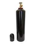 Beefy Heavy Duty Steel Acetylene Gas Cylinder With CGA510 Valve 75 Cubic Feet Capacity 33 Inch Tall Protective Steel Cap Ships Empty