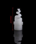 Five Piece Heavy Duty Plastic Spiral Full Cone Spray Nozzle Tips For Garden Irrigation featuring a white polypropylene spiral tip.