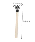 2 Pack Clam Rake With Handle For Beachside Digging Portable Seafood Tool, lightweight wooden handle with ergonomic claws, size indicated