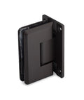 Heavy Duty Adjustable 90 Degree Wall Glass Hinge For 3/8 To 1/2 Inch Doors Up To 36 Inches Wide, 150 Lb Capacity, Oil Rubbed Bronze Finish