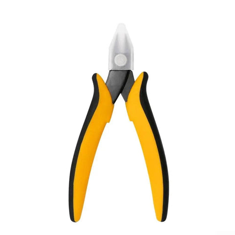 Get The Job Done Right With These Durable Spring Action Diagonal Cutting Pliers, 128mm wire cutter for electricians, with yellow handles.