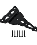 8 Inch Heavy Duty Decorative T Hinge for Sheds Gates and Barn Doors with Included Screws Black Finish 4 Pack Durable Steel Construction