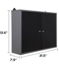 Metal Wall Cabinet With Lockable Door For Garage Or Basement Black And Grey Pegboard Interior With Detachable Shelves
