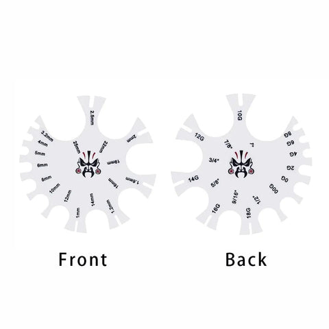 Top Notch Acrylic Piercing Gauge Measurement Wheel For Body Jewelry Tattoo Needle Sizing 18G To 1 Inch Smooth Rolling Ruler Design No Sweat And Dead Simple