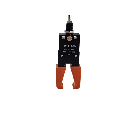 Heavy Duty Cross Cable Clamps For Pneumatic Systems with orange grips and black body, designed for easy installation on manipulators.