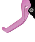 Close-up of a pink brake lever from the Pink Kids Bike Brake Lever Set for Small Hands Easy Three Finger Pinch Handle Childrens Bicycle Brake Lever