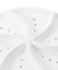 Hassle Free Turbo Washing Machine Spotless Spin Cycle Portable Laundry Washer For Dorms Rv Trailers And Tiny Apartments Quiet Auto Clean Clothes Dryer white plastic spinner top with vents.