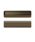 Hidden Push Pull Invisible No Frills Door Handle For Closet Cabinet And Drawer Slotting Grooving Embedded Pull Burr Free Smooth Edge Sleek Black Ga Color 200mm Length Made From Zinc Alloy And Aluminum, front view