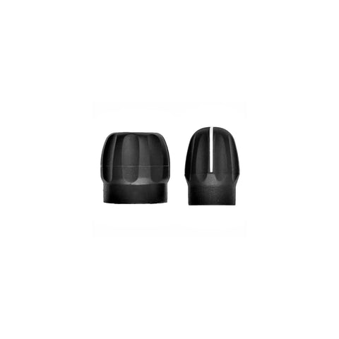 Black volume knob and channel selector cap from 10 Pack Two Way Radio Volume Knob And Channel Selector Cap Kit For HT750 HT1250 CP200 Series Radios