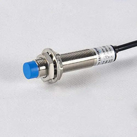 Side view of Two Pack 5V NPN No M12 Inductive Proximity Sensor Switch with 4mm sensing for 3D printer and CNC noncontact detection.