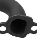 Close-up of Beefed Up Header Exhaust Pipe Kit For Predator 212cc 196cc Non Hemi And GX160 GX200 Clone Engines, black finish