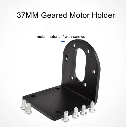 37mm DC gear motor brackets black with screws for mounting