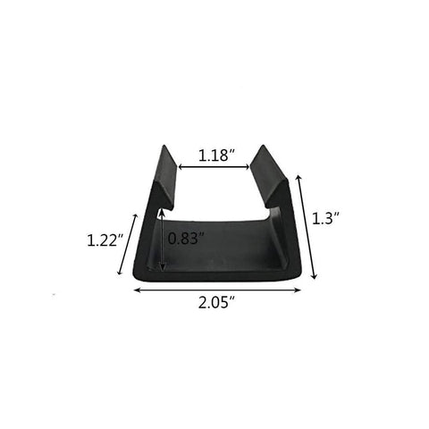 Upgrade Your Patio Game With These Heavy Duty Outdoor Furniture Clips Compatible For Wicker Rattan Sectional Sofa Connectors Universal 8 Piece Quick Fix Replacement Parts, black plastic connector clip dimensions 2.05x1.3 inches.