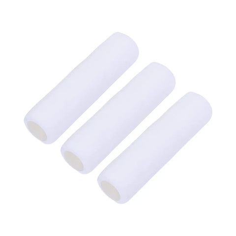 9 Inch Adjustable Paint Roller Set With Telescoping Extension Pole And Woven Fleece Covers For Walls And Ceilings Smooth Glide White Frame Easy Hustle Painting Kit three white woven fleece covers for painting.