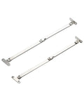 2 Piece Set Heavy Duty Stainless Steel Cabinet Door Lift Up Stay Hinge With Soft Close, shown laid flat
