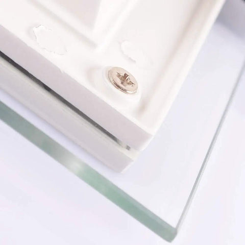 Close-up of Recessed Lighting Housing Trim Kits Hallway Ultra Thin Square Recessed Led Downlight Glass Panel mounting detail.